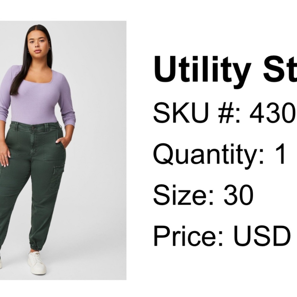 Torrid Dark Green Cargo Pants - Picture 3 of 3